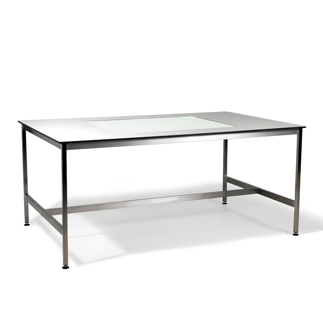 Linen inspection and folding table